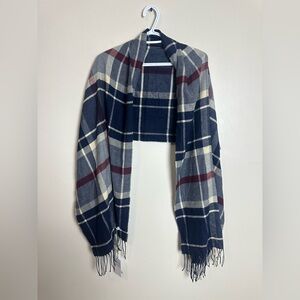 Zighilli One Size Plaid Fringe Scarf